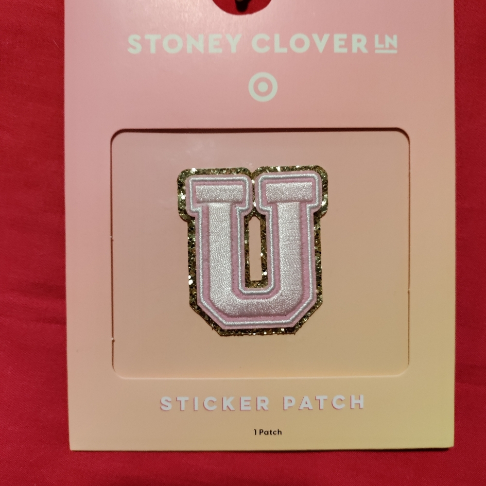 LETTER U- Stoney Clover Lane x Target Collab Patch Stickers Pink Gold
